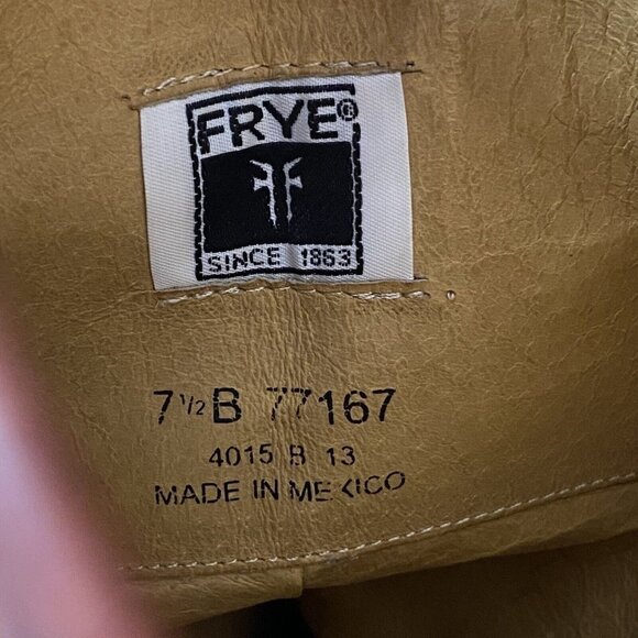 Frye Boots Vintage Melissa Button Cognac Leather Riding Tall 77167 - Picture 12 of 13